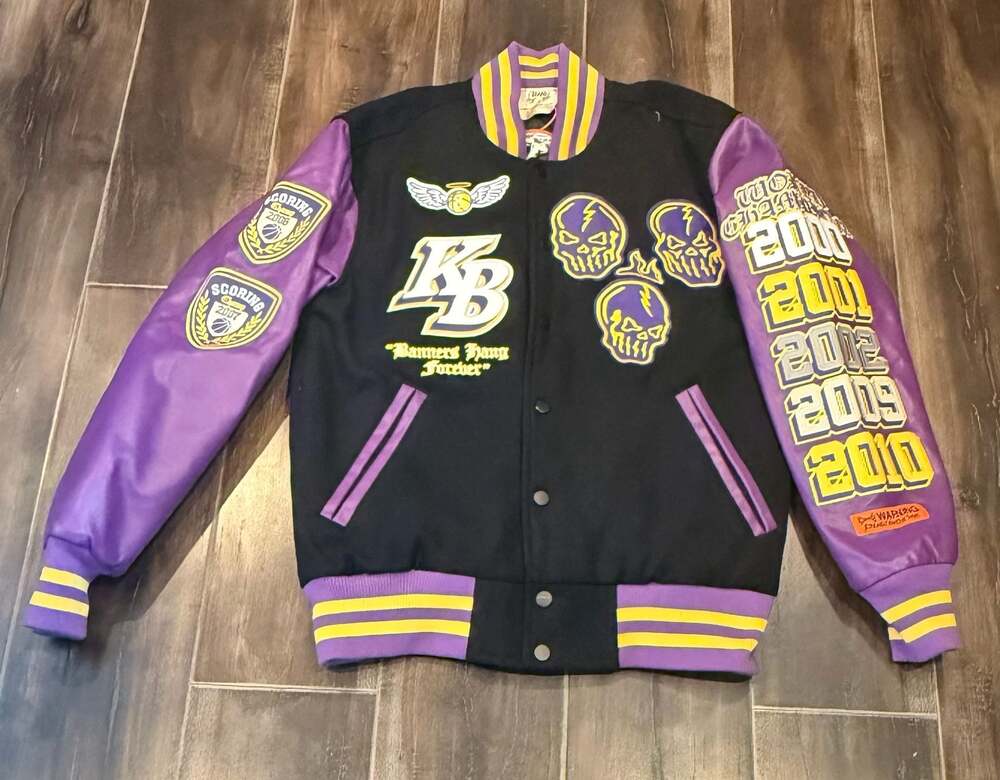 Brand X Kobe Bryant 'Banners Hang Forever' Staples Center Varsity Jacket